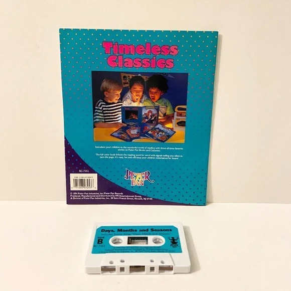 Vintage 1994 Days Months and Seasons Peter Pan Ind Cassette Tape and Book - Picture 2 of 10